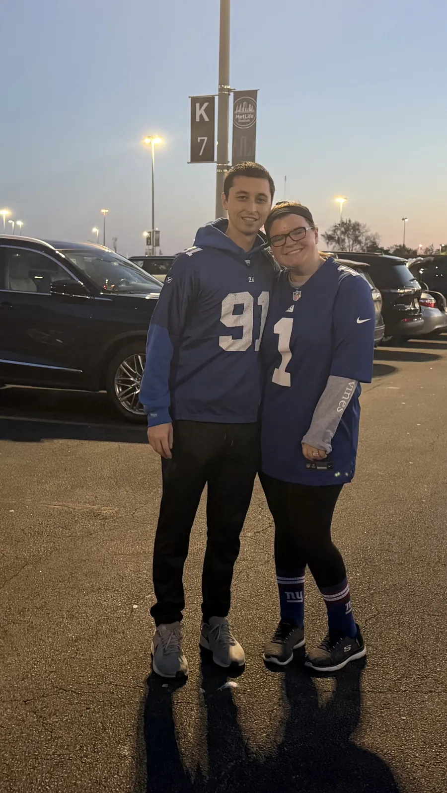 Cliff and Charly at MetLife Stadium for a New York Giants game